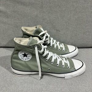 Converse High-Top Sneakers in Olive Green